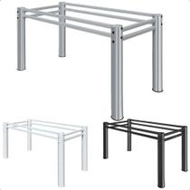 Base Tampo Para Mesa De Jantar Serve para Pedra Granito Vidro Madeira de até 120 x 80cm Tubolar