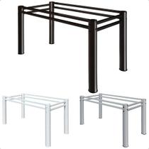 Base Tampo Para Mesa De Jantar Serve para Pedra Granito Vidro Madeira de até 120 x 80cm Tubolar