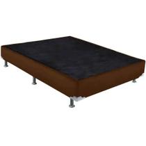 Base Viúva Cama material sintético Box Universal 25x128x188 Cor Marrom Base Viúva Cama material sintético Box Universal 25x128x188 Cor Marrom