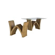 Base W Mesa Jantar Sem Vidro - Tommy Design