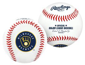 Basebol Rawlings Milwaukee Brewers com logotipo da equipe da MLB