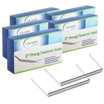 Bases de fixação de papel com pinos Olympx 500 unidades 5 caixas de 2,75 cm Bases de fixação de papel com pinos Olympx 500 unidades 5 caixas de 2,75 cm