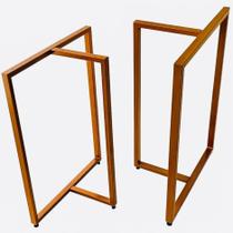 Bases De Mesa Estilo Industrial Modelo T 75X60Cm 2Un-Cobre
