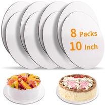 Bases para bolo WINKIO 8 peças 25 cm redondas brancas grau alimentício Bases para bolo WINKIO 8 peças 25 cm redondas brancas grau alimentício