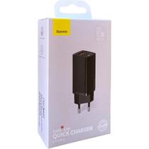 Baseus Fonte Carregador Turbo 65W Gan Lite Preto Usb Tipo C