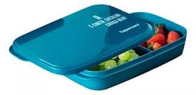 Basic Line Slim com Divisórias 590 ml Azul Turmalina Tupperware