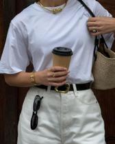 BASIC LOVERS Camiseta, Tshirt, Blusa feminina 100 Algodão Egípcio Branca BASIC LOVERS Camiseta, Tshirt, Blusa feminina 100 Algodão Egípcio Branca