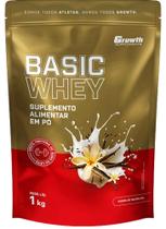 BASIC WHEY PROTEIN -1KG - (baunilha growth+1 coquteleira BASIC WHEY PROTEIN -1KG - (baunilha growth+1 coquteleira