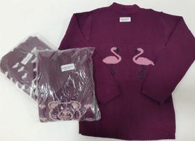 Básica De Lã Blusa Bebê Menina Tm 2 4 6 Infantil Inverno 932