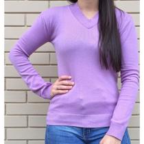Básica manga longa com gola V Básica manga longa com gola V