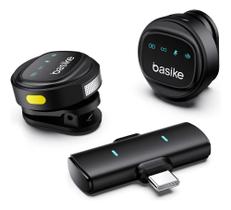 Basike Microfone Lapela Anti Ruido Duplo Magnético Sem Fio Clipe iPhone Samsung Duplo Para 2 Pessoas