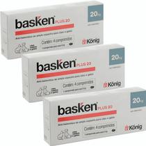 Basken Plus 20 König 4 Comprimidos para Cães e Gatos Vermífugo de Amplo Espectro Basken Plus 20 König 4 Comprimidos para Cães e Gatos Vermífugo de Amplo Espectro