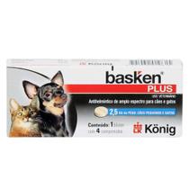 Basken Plus Konig para Cães e Gatos até 2,5kg com 4 Comprimidos Basken Plus Konig para Cães e Gatos até 2,5kg com 4 Comprimidos