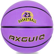 Basquete AXGUIQ, tamanho 4, roxo, 65 cm, borracha, interior e exterior