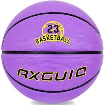 Basquete AXGUIQ tamanho 5 roxo 27,5 polegadas de borracha para crianças e jovens