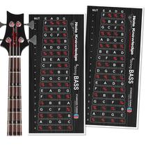 Bass Guitar Fretboard Note Map Decalques/Adesivos Note Knowledge