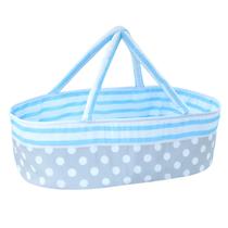 Bassinet BABESIDE Reborn Baby Dolls dobráveis com alça azul