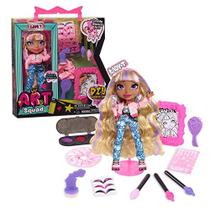 Basta jogar Art Squad Lady T boneca de 10 polegadas e acessórios com DIY Craft Stencil Project, brinquedos para crianças de 3 anos