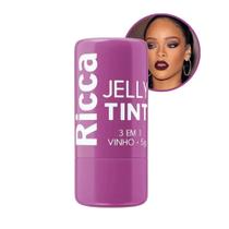 Bastão 3 em 1 Batom Blush e Sombra Jelly Tint Cor Vinho 5g Ricca