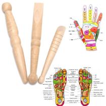 Bastão Artesanal de Madeira Acupuntura Massagem (kit com 3) - wapshop