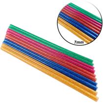 Bastão Cola Quente Gliter Refil Pistola Fino 7mm Artesanato Bastão Cola Quente Gliter Refil Pistola Fino 7mm Artesanato