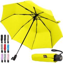 Bastão compacto à prova de vento Umbrella Gorilla Grip para chuva amarela