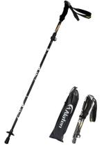 Bastão de caminhada A ALAFEN dobrável de alumínio ultraleve preto