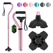 Bastão de caminhada BeneCane ajustável com alça acolchoada rosa