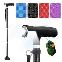 Bastão de caminhada BeneCane dobrável com luzes LED para mulheres/homens