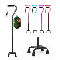 Bastão de caminhada BeneCane Quad ajustável com alça acolchoada Bastão de caminhada BeneCane Quad ajustável com alça acolchoada