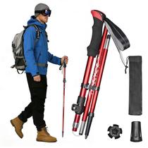 Bastão de Caminhada Deepfeel em Alumínio 7075 Dobrável para Trekking