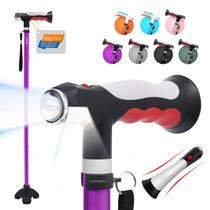 Bastão de caminhada dobrável BigAlex com luzes LED para idosos Bastão de caminhada dobrável BigAlex com luzes LED para idosos