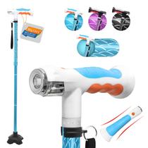 Bastão de caminhada dobrável BigAlex LED Lights ajustáveis 31-38" Bastão de caminhada dobrável BigAlex LED Lights ajustáveis 31-38"