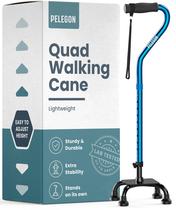 Bastão de caminhada PELEGON Quad ajustável 75-98 cm azul 136 kg