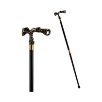 Bastão De Caminhada Steampunk Com Caveira Em Preto E Dourado, Estilo Gótico Vintage Para Festas