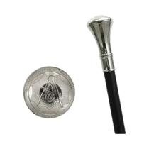 Bastão De Caminhada Vintage Branco Dos Maçons Com Relevo De Totem, Elegante E Desmontável Para