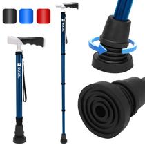 Bastão de caminhada WLKPAL A-4 dobrável ajustável para mulheres e homens