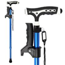 Bastão de caminhada Yayayo Hold 200 kg em liga de alumínio LED preta