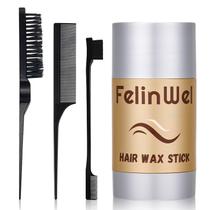 Bastão de Cera para Cabelo FelinWel Controle de Franja com 3 Pincéis Bastão de Cera para Cabelo FelinWel Controle de Franja com 3 Pincéis