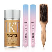 Bastão de cera para cabelo FUNAN com escova, ingredientes naturais