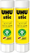 Bastão de cola UHU 40 g branco, pacote com 2