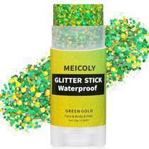 Bastão de Glitter MEICOLY Verde Dourado à Prova d'Água 16g Bastão de Glitter MEICOLY Verde Dourado à Prova d'Água 16g