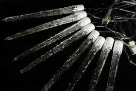 Bastão de led branco estalactite com 8 bastões de 28cm bivolt 2m de cabo transp 15721 - VB