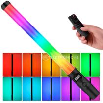 Bastão de LED RGB Sem Fio Com Controle Remoto Para Luz de Vídeo e Fundos de Fotos MLG087