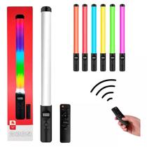 Bastão De Luz De Preenchimento Rgb Com Controle Profissional Para Videos Selfie Fotos Estúdio Serve Em Tripé