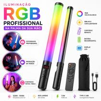 Bastão de Luz Led Iluminação Colorida Rgb Profissional Com Controle Bastão de Luz Led Iluminação Colorida Rgb Profissional Com Controle