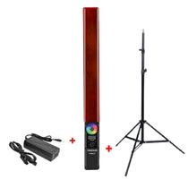 Bastão de Luz LED Yongnuo YN360 III PRO RGB + Bicolor 3200K-5600K com Fonte Bivolt e Tripé 2M