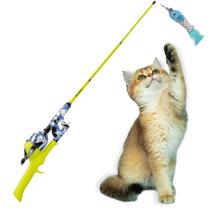 Bastão de pesca Cat Caster, brinquedo, retrátil, sem emaranhados Bastão de pesca Cat Caster, brinquedo, retrátil, sem emaranhados
