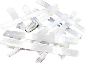 Bastão de Selenita Grande Natural - 10 Unidades de 18 a 20 cm