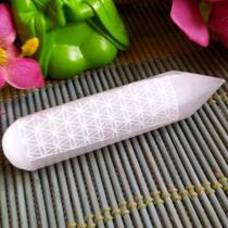 Bastão de Selenita Massageador Flor da Vida